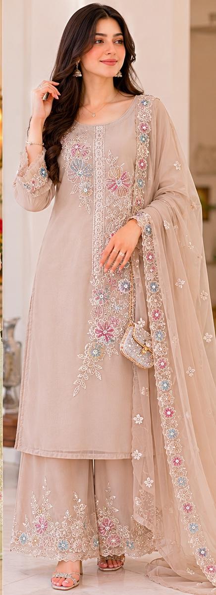 elegant embroidered salwar suit set